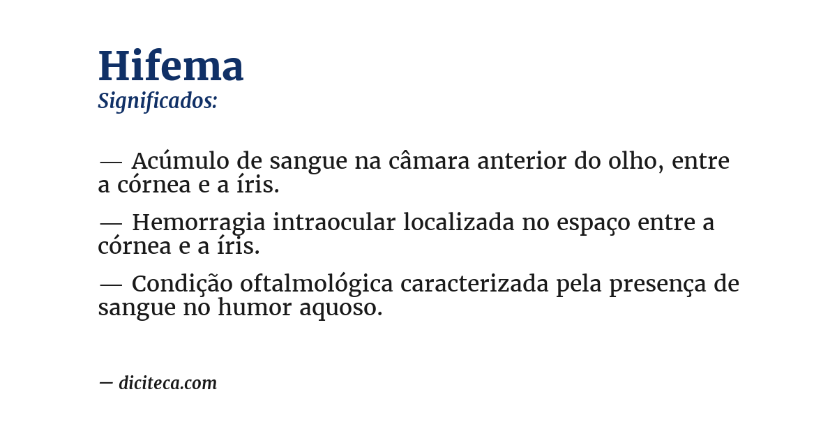 Significado de hifema