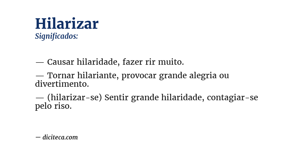 Significado de hilarizar