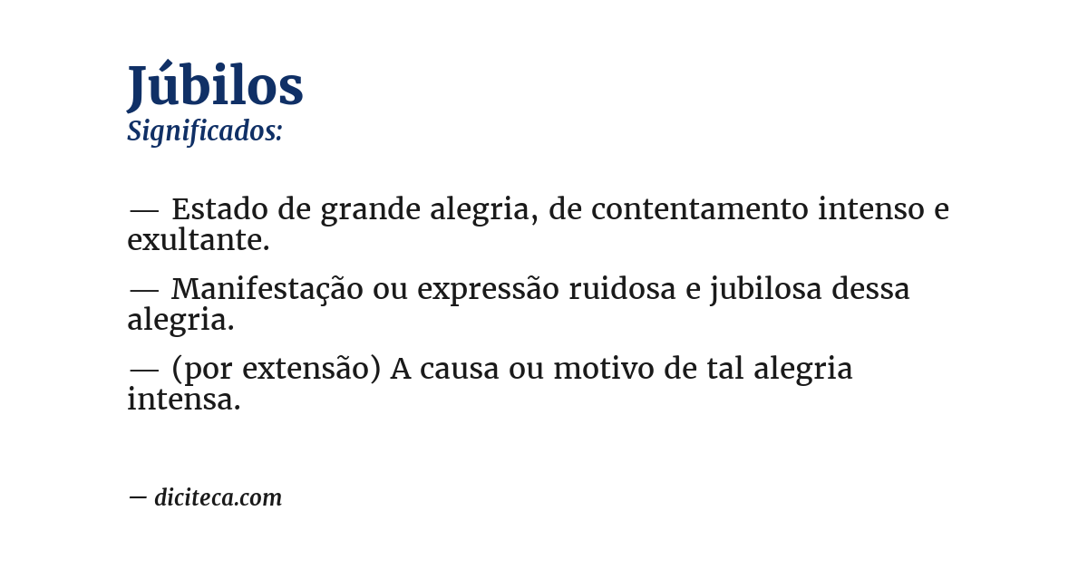 Significado de júbilos