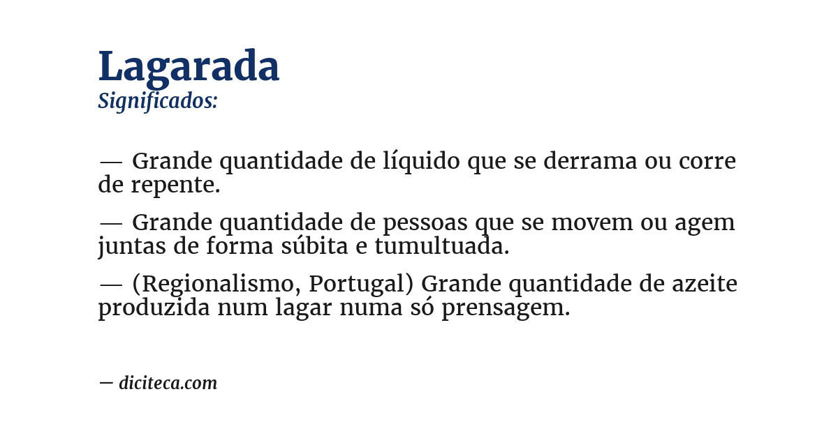Significado de lagarada