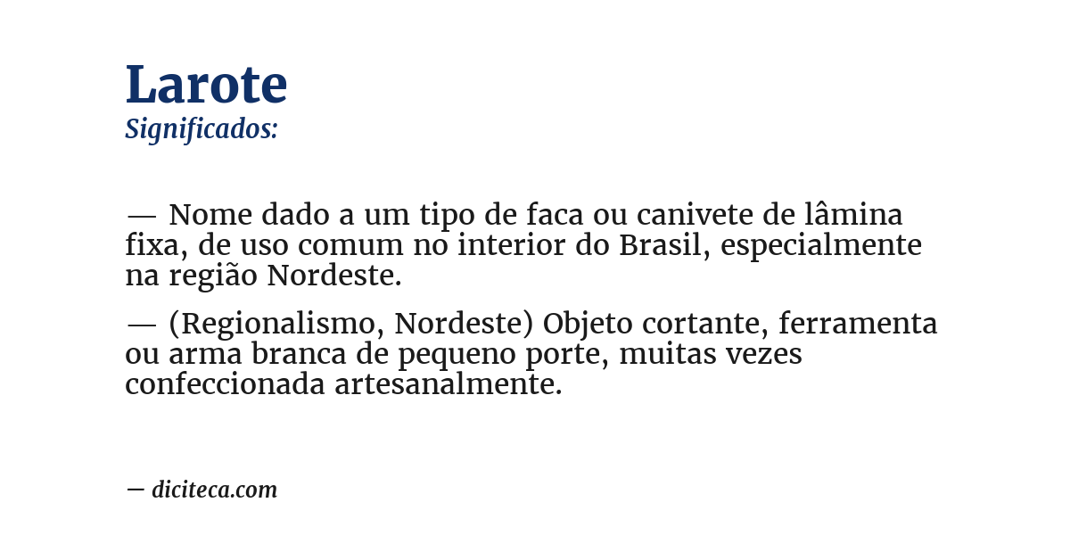 Significado de larote