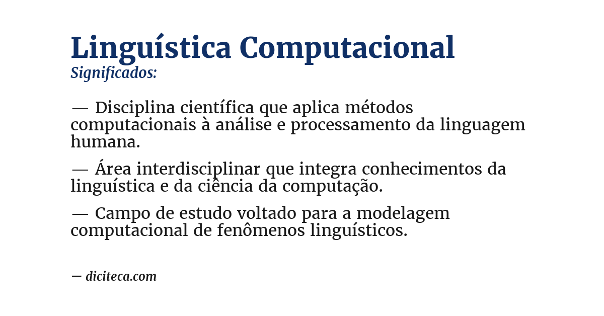 Significado de linguística computacional