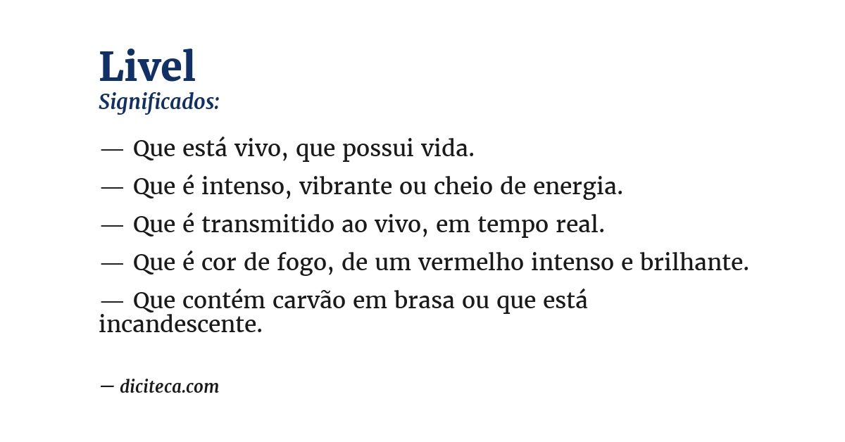 Significado de livel
