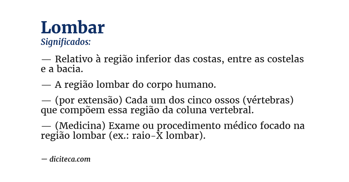 Significado de lombar