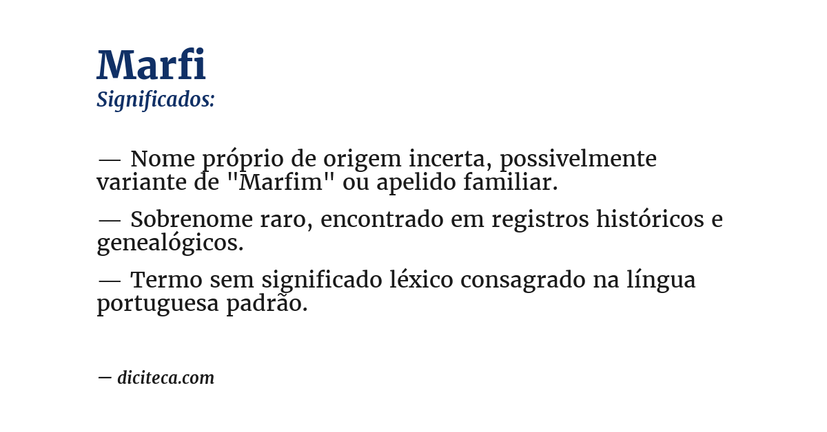 Significado de marfi