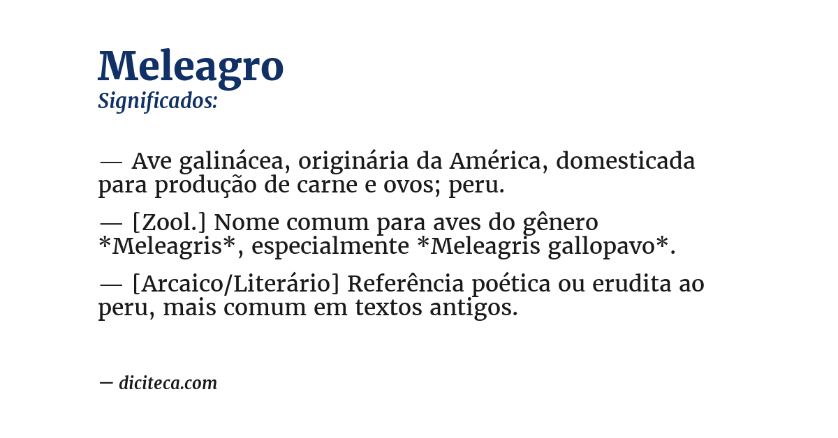 Significado de meleagro
