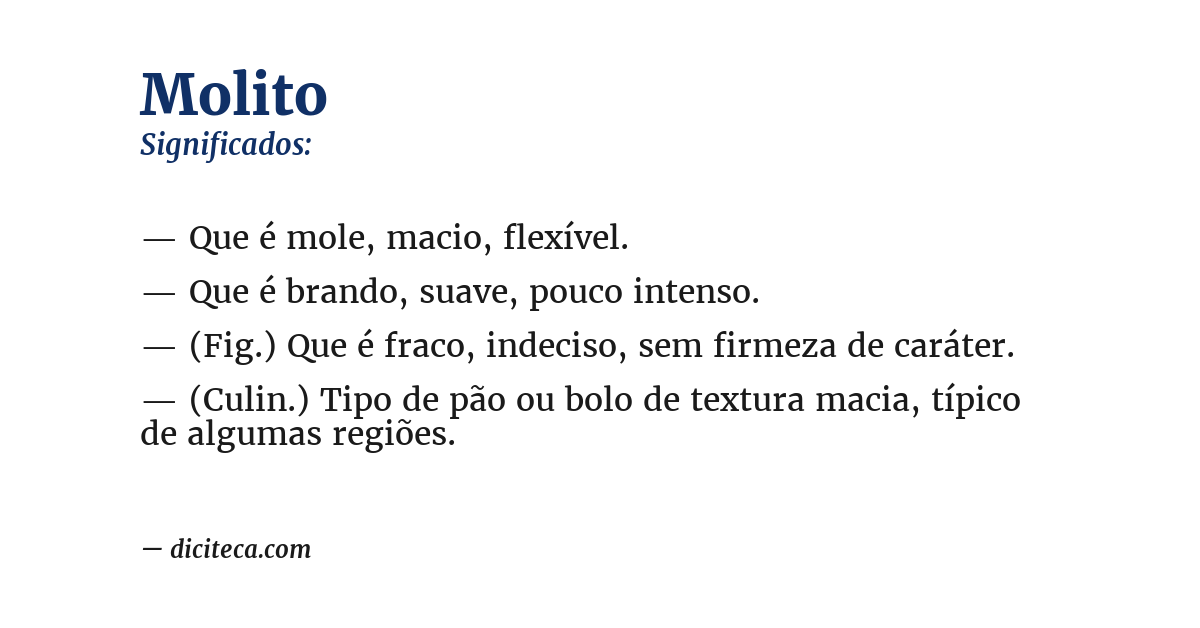 Significado de molito