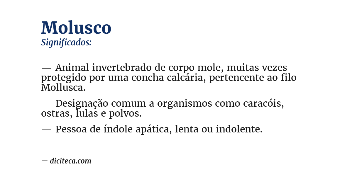 Significado de molusco