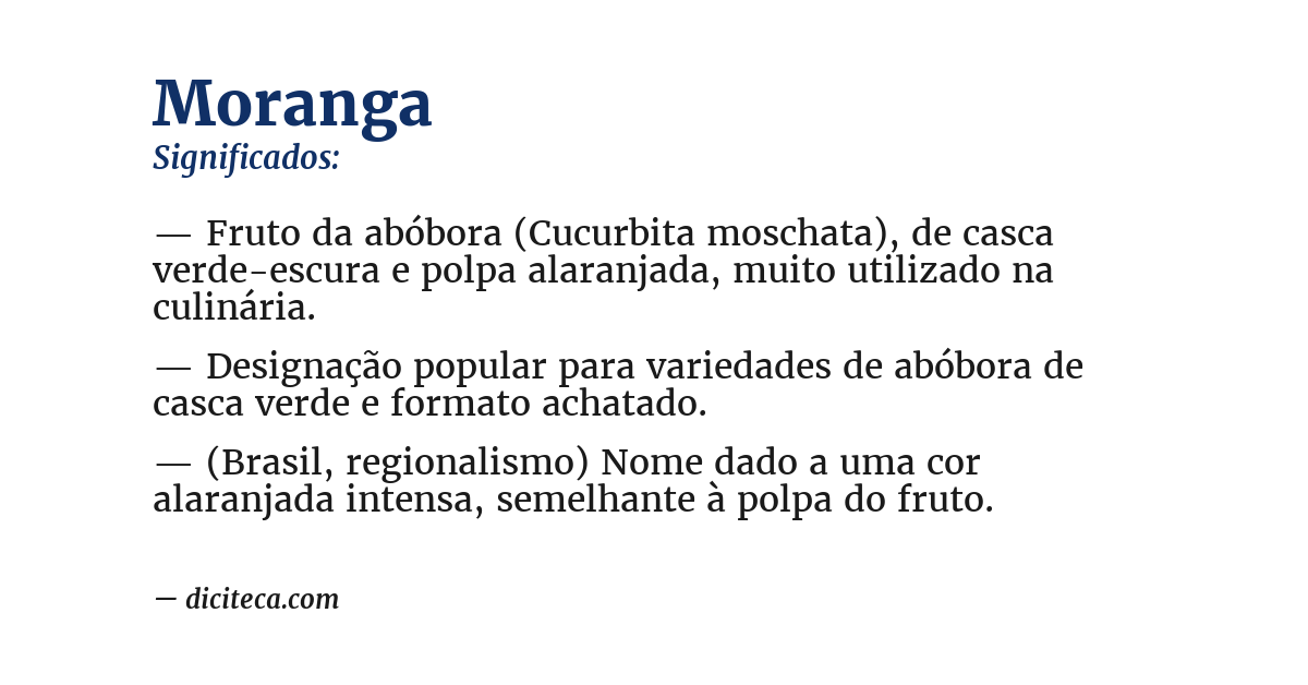 Significado de moranga