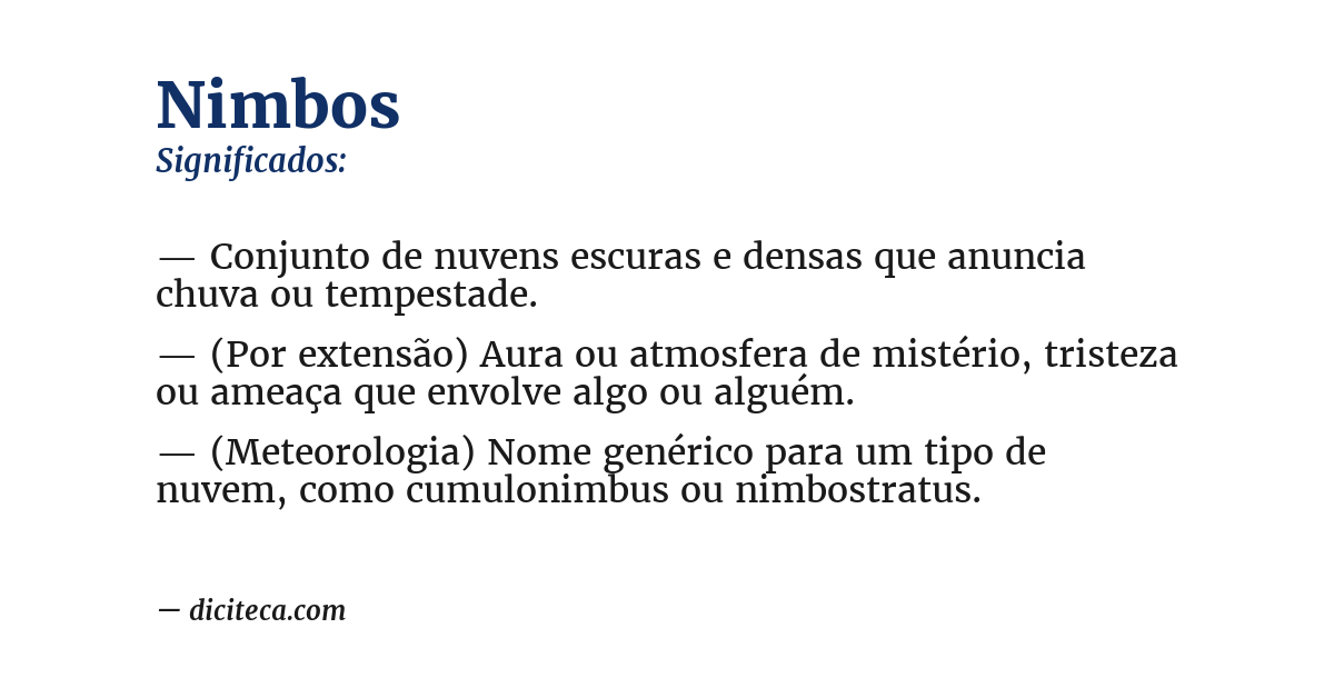 Significado de nimbos