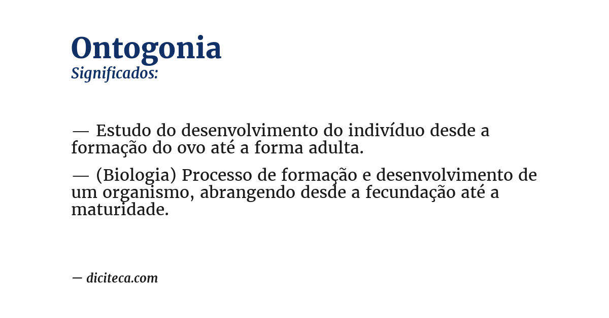 Significado de ontogonia