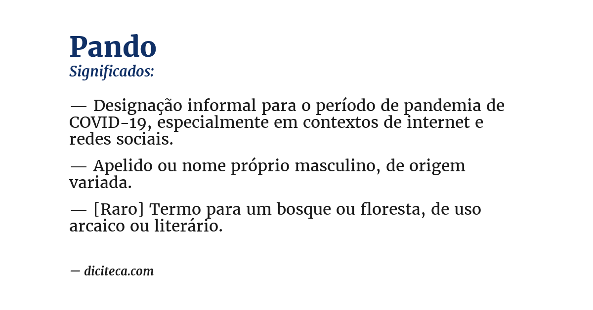 Significado de pando