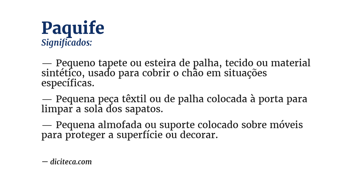 Significado de paquife