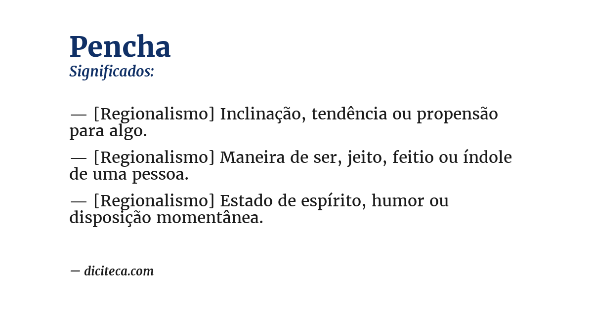 Significado de pencha