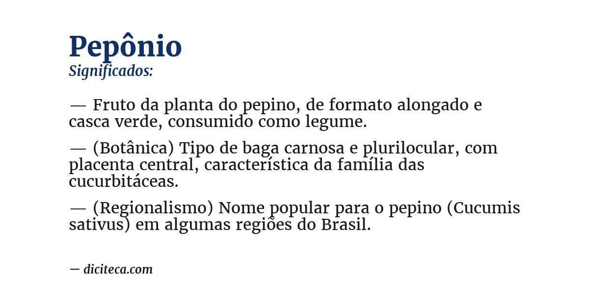 Significado de pepônio