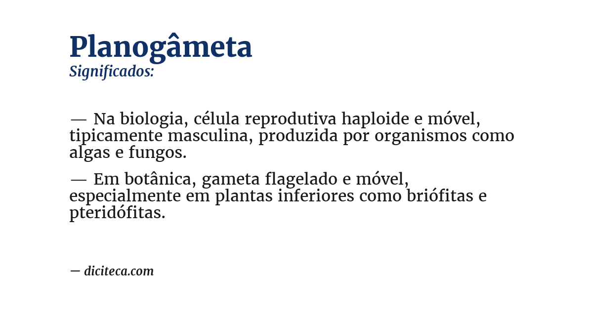 Significado de planogâmeta
