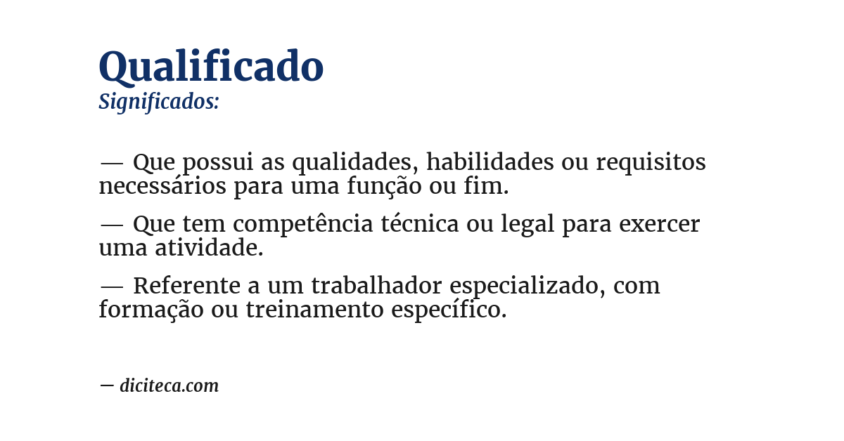 Significado de qualificado