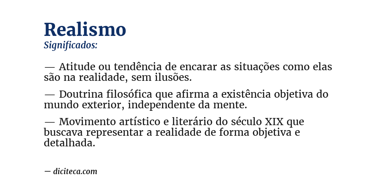 Significado de realismo
