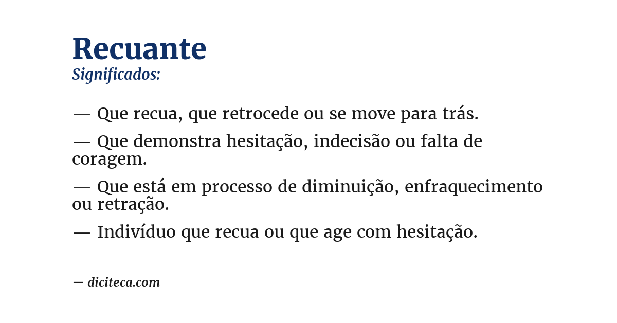 Significado de recuante