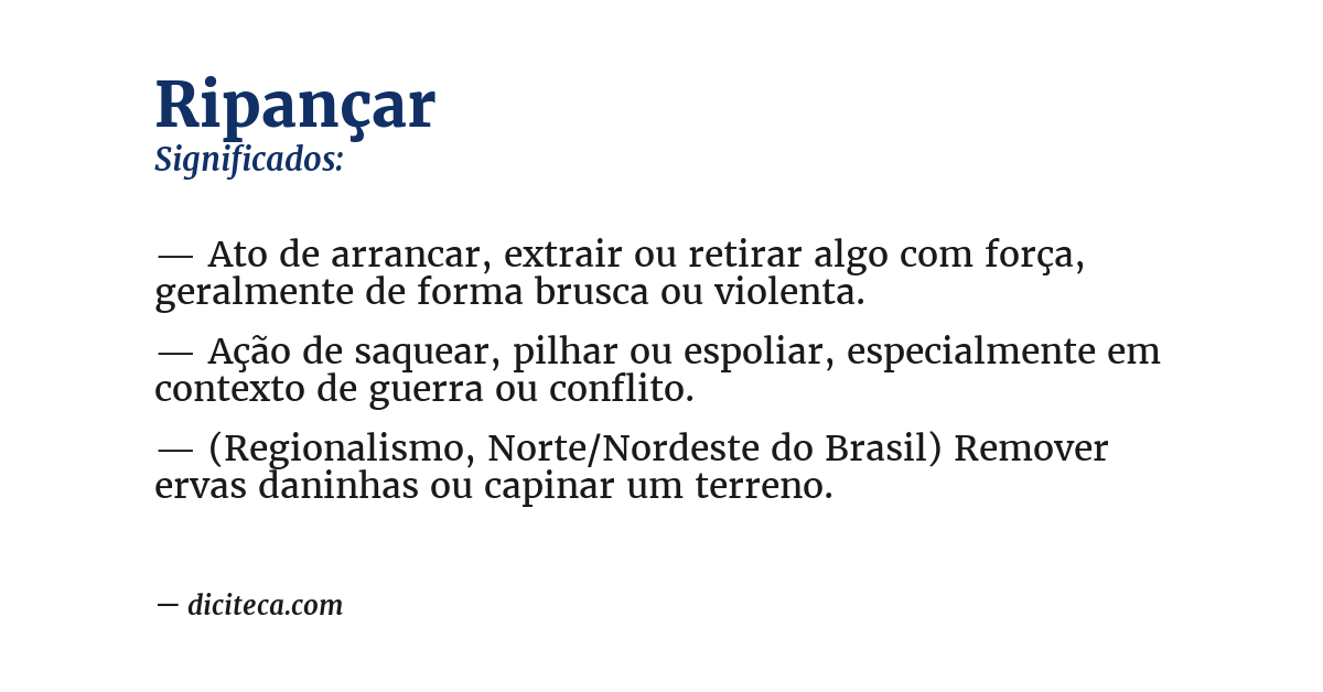 Significado de ripançar