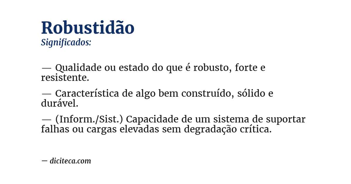 Significado de robustidão