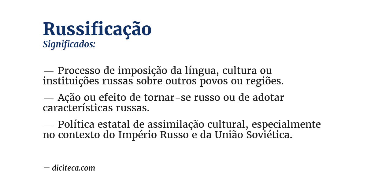 Significado de russificação