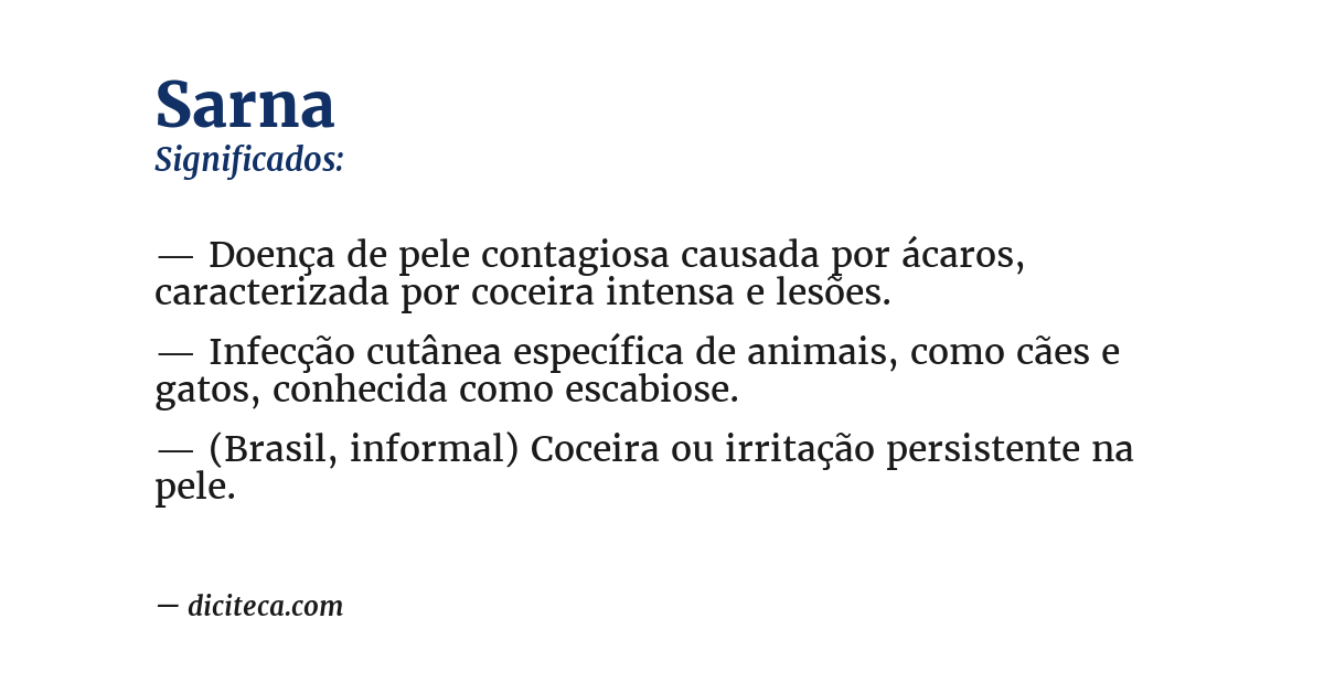 Significado de sarna