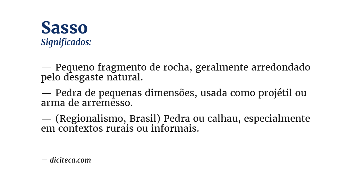 Significado de sasso