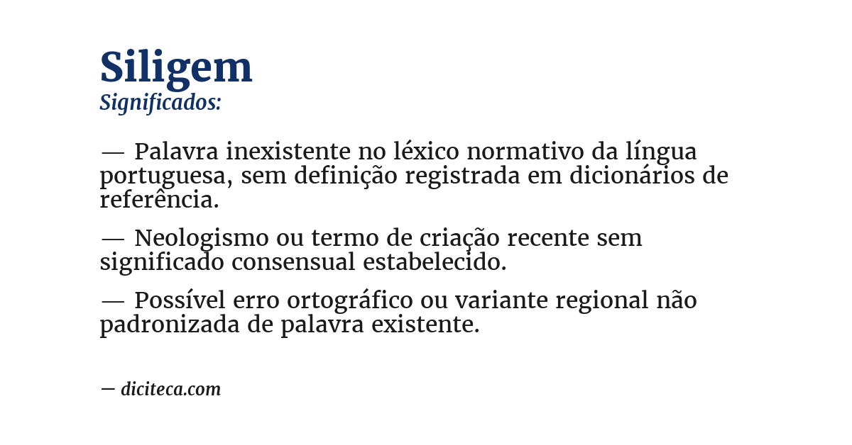 Significado de siligem
