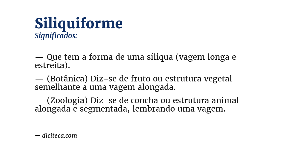 Significado de siliquiforme