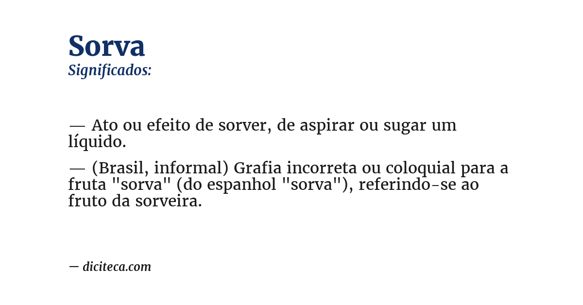 Significado de sorva