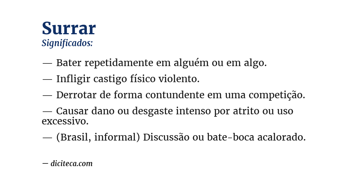 Significado de surrar