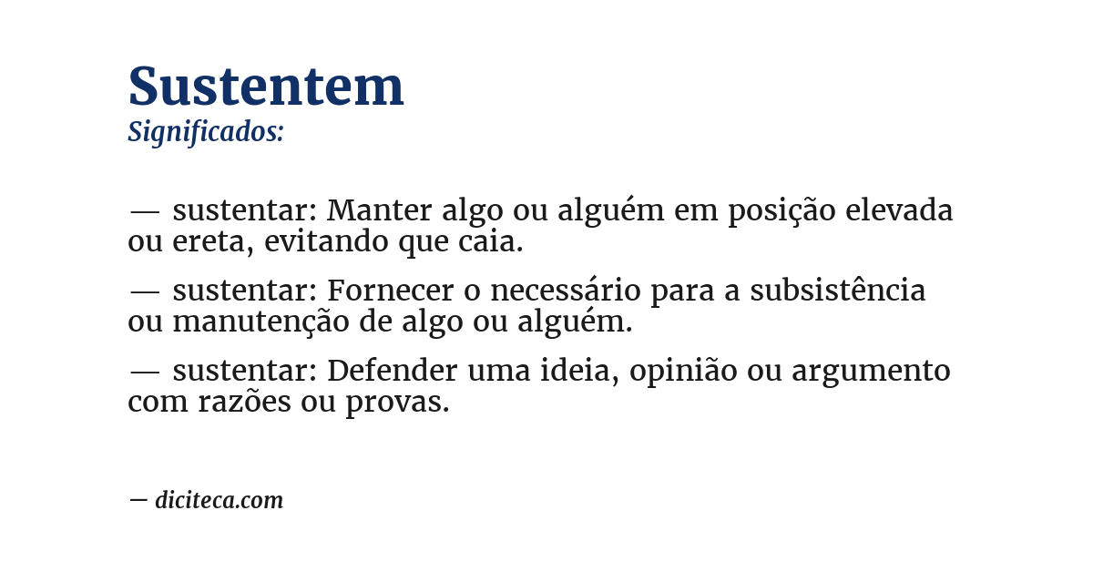 Significado de sustentem