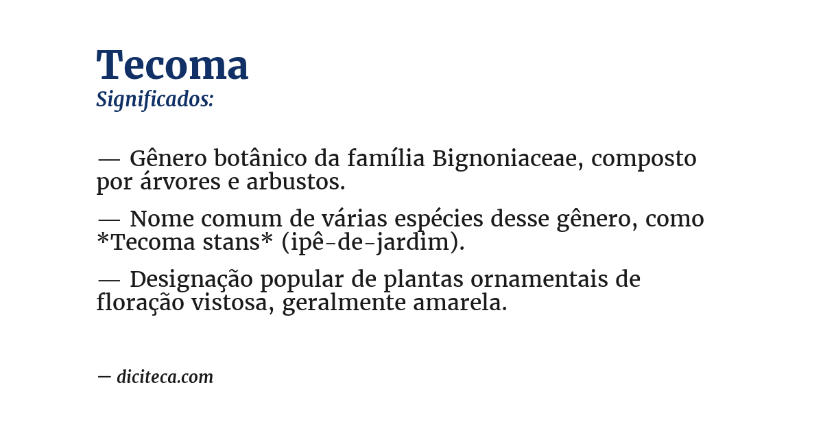 Significado de tecoma