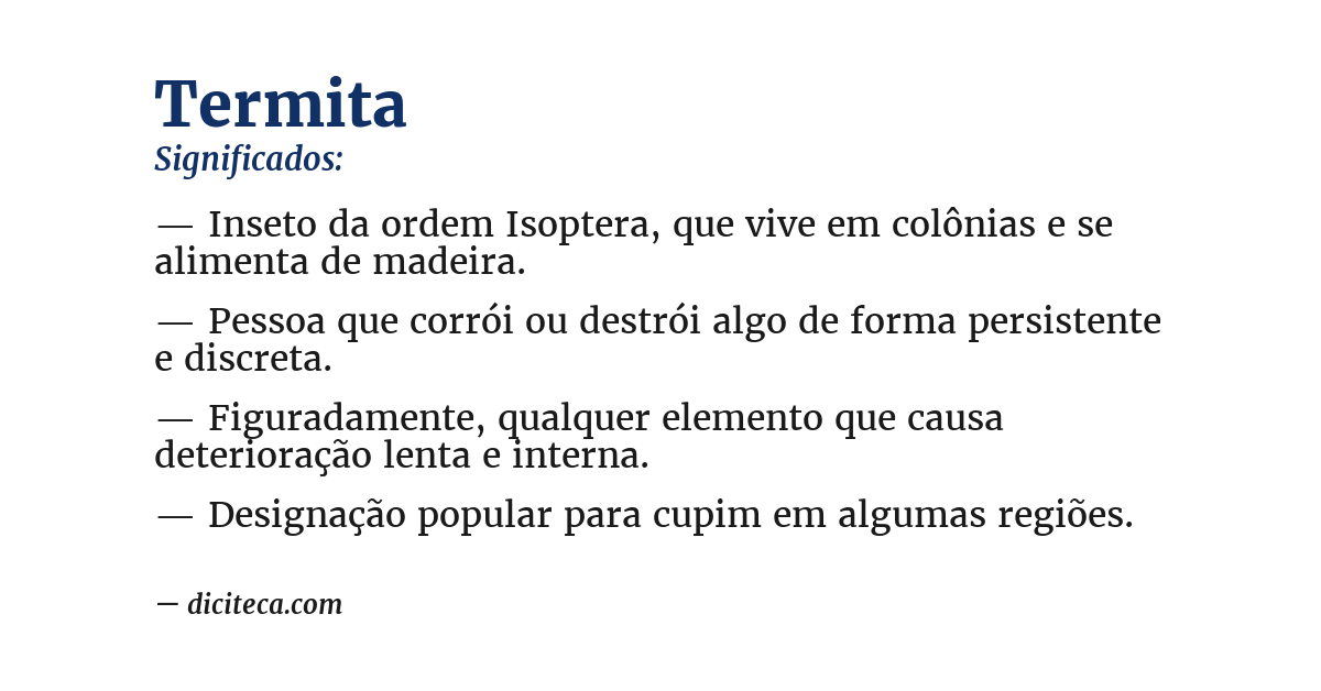 Significado de termita