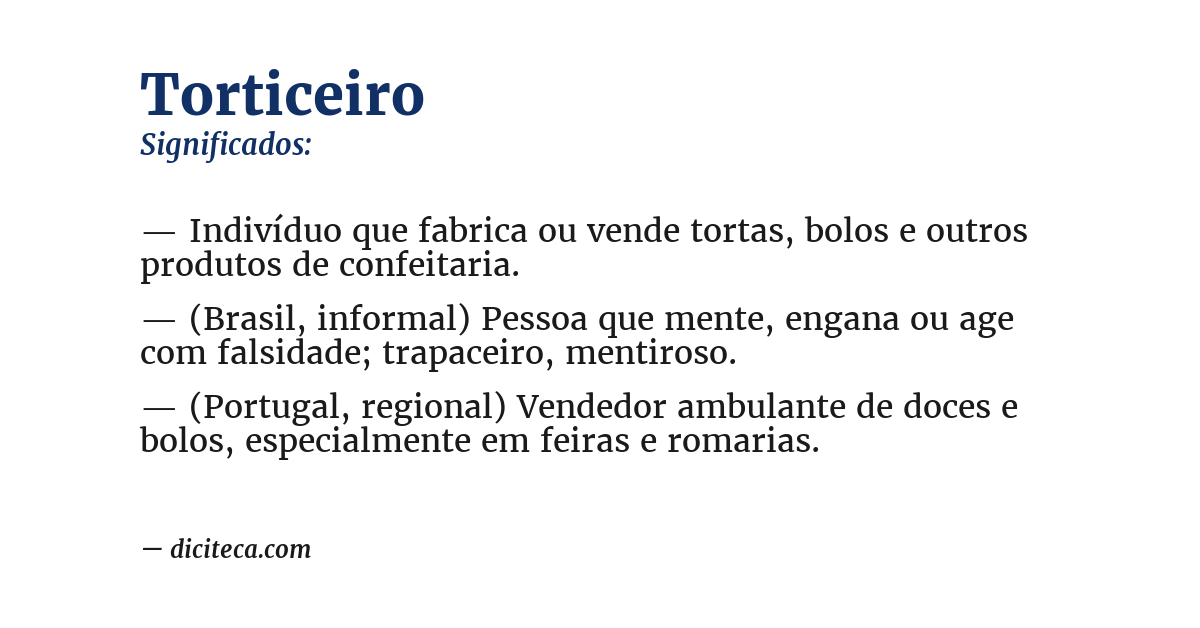 Significado de torticeiro