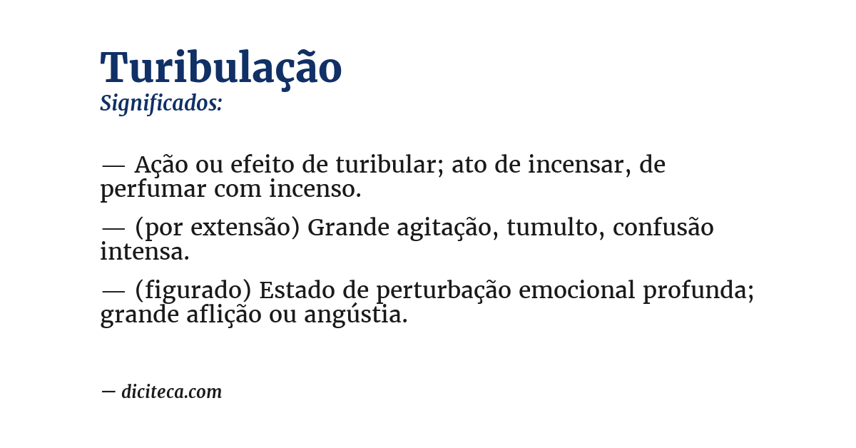 Significado de turibulação