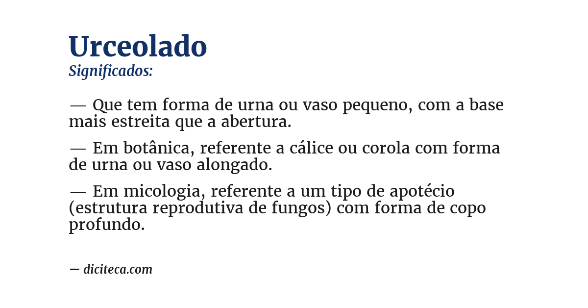 Significado de urceolado