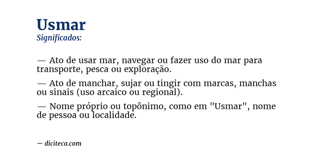 Significado de usmar