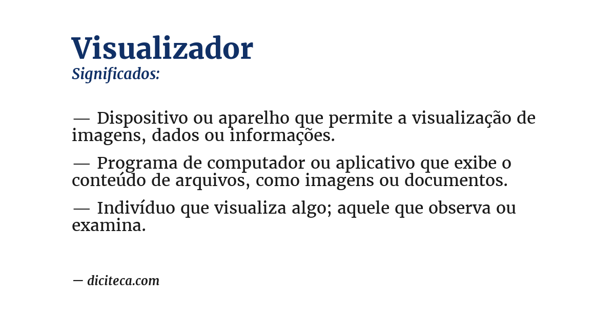 Significado de visualizador