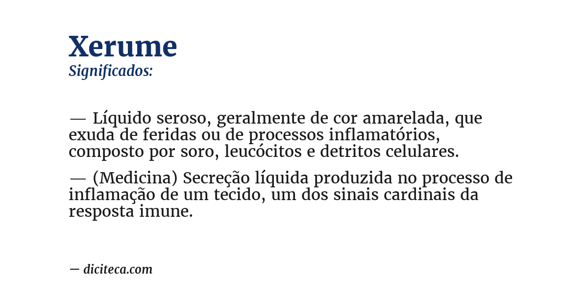 Significado de xerume