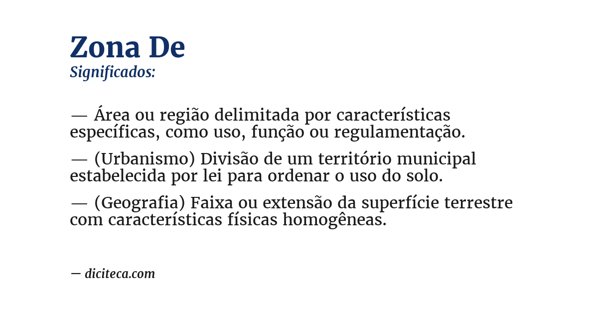 Significado de zona de