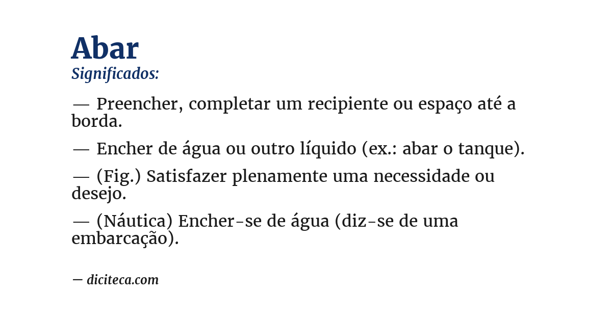 Significado de abar