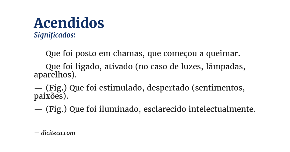 Significado de acendidos