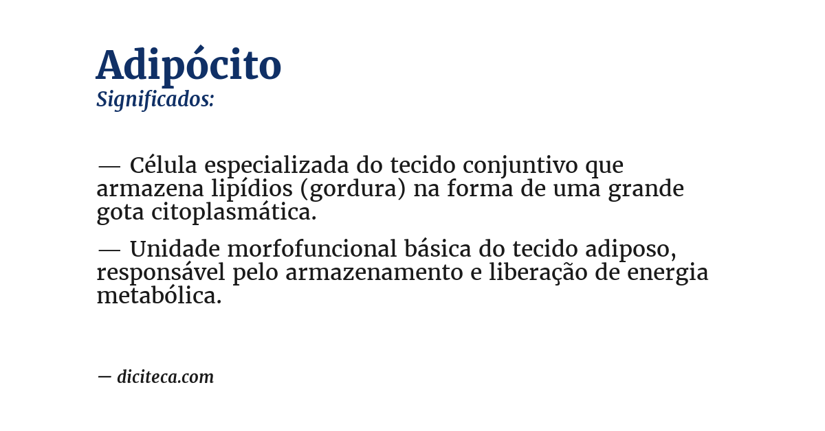 Significado de adipócito