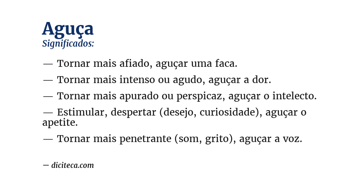 Significado de aguça