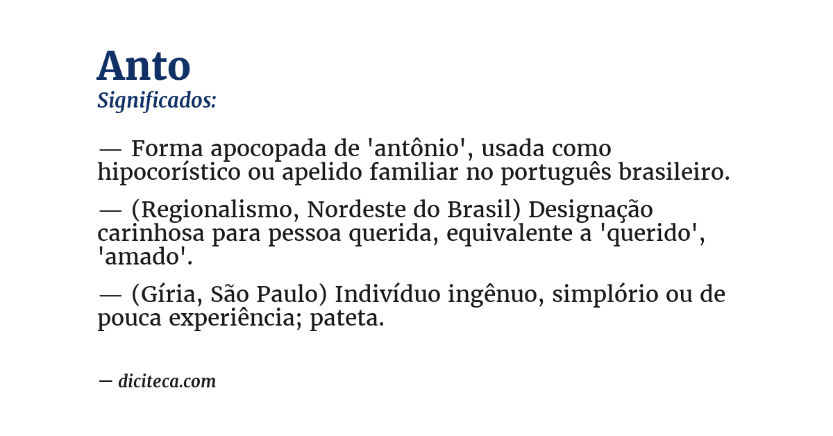 Significado de anto