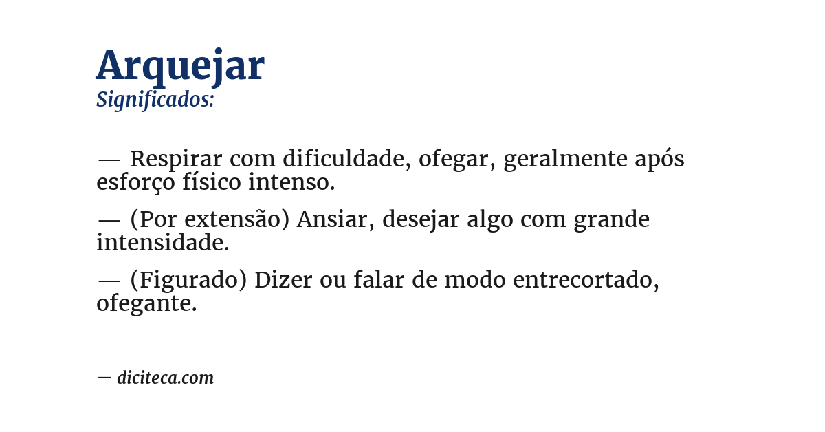 Significado de arquejar