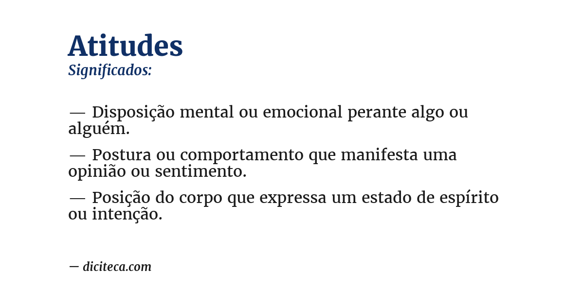 Significado de atitudes