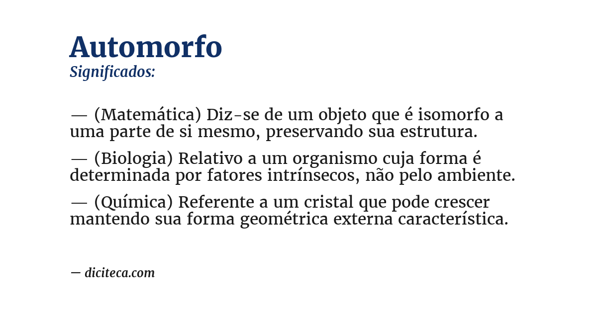 Significado de automorfo